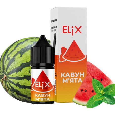 Elix 30 мл - Watermelon Mint Зі смаком Кавуна, Мяти