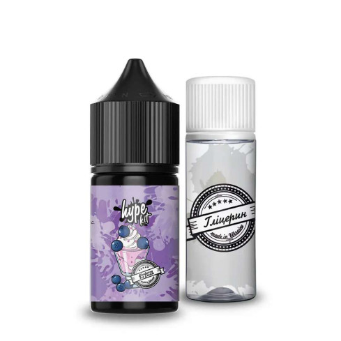 Жижа​ HYPE 30 мл - Blueberry Ice Cream Зі смаком Десерту, Лохини, Морозива (Набір)