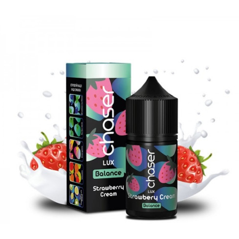 Жижа Chaser LUX 30 мл - Strawberry Cream Со вкусом Десерта, Клубники, Крема (Набор)