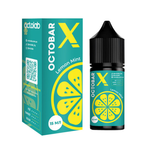 Жижа​ Octobar X 30 мл - Lemon Mint Зі смаком Лимона, Мяти (Набір)